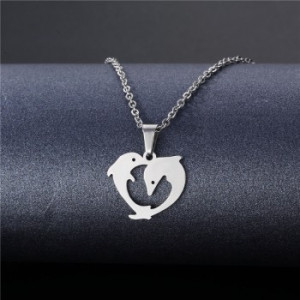 Ketting stainless steel: dolfijnen